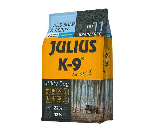 JULIUS K-9 3kg Utility Dog Hypoallergenic Wild boar,berry Adult (Vaddisznó,bogyók) száraztáp - Felnőtt kutyák részére (Hipoallergén - 3kg)