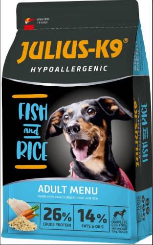 JULIUS K-9 Adult Hypoallergenic (hal,rizs) száraztáp - Ételallergiás felnőtt kutyák részére (Hipoallergén - 12kg)