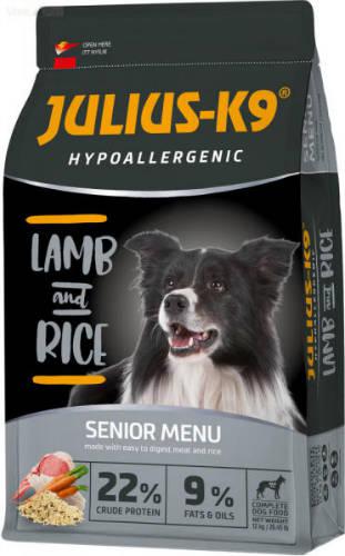 JULIUS K-9 Senior/Light Hypoallergenic (bárány,rizs) száraztáp - Idős és/ vagy túlsúlyos felnőtt kutyák részére (Hipoallergén - 12kg)