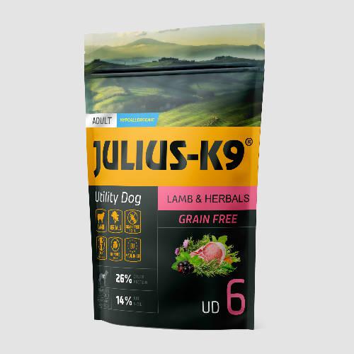 Julius K-9 Utility Dog Hypoallergenic Lamb,herbals Adult (bárány,gyógynövény) száraztáp - Felnőtt kutyák részére (Hipoallergén - 340g)