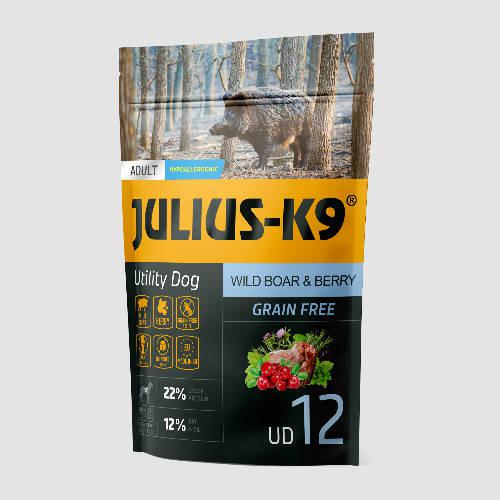 Julius K-9 Utility Dog Hypoallergenic Wild boar,berry Adult (Vaddisznó,bogyók) száraztáp - Felnőtt kutyák részére (Hipoallergén - 340g)