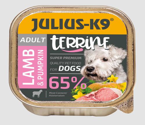 Julius-K9 Dog Terrine Adult Bárány Sütőtök- nedveseledel felnőtt kutyák részére (150g)