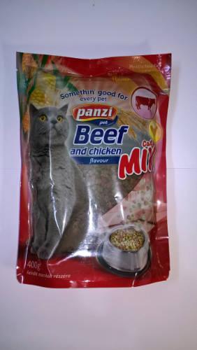 Panzi Cat-Mix Adult (marha,csirke) száraztáp - Felnőtt macskák részére (400g)