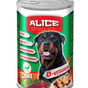 Alice Professional Dog konzerv - vad (1240g) nedves eledel kutyák részére