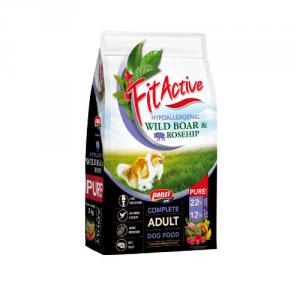 FitActive PURE Hypoallergenic Wild boar -Rosehip - száraztáp (vaddisznó,csipkebogyó) felnőtt kutyák részére (Hipoallergén - 3kg)