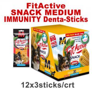 FitActive SNACK Denta-Sticks Hypoallergenic Immunity "M" - jutalomfalat (vörösáfonya, kurkuma) kutyák részére (12dbx150g)