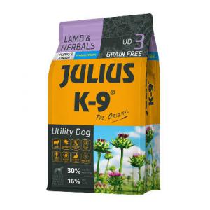 JULIUS K-9 3kg Utility Dog Hypoallergenic Lamb,herbals Puppy (bárány,gyógynövény) száraztáp - Kölyök kutyák részére (Hipoallergén - 3kg)