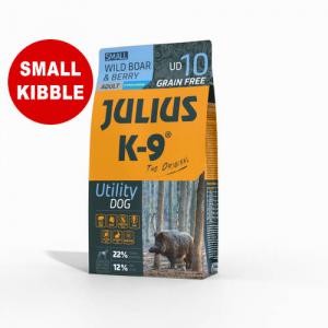 Julius K-9 UD10S Utility Dog Hypoallergenic Wild boar,berry Adult kisszemű (Vaddisznó,áfonya) száraztáp - Kistestű felnőtt kutyák részére (Hipoallergén - 10kg)