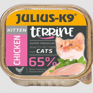 Julius-K9 Cat Terrine Kitten Chicken - nedveseledel (csirke) kölyök macskák részére (100g)