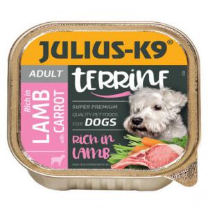 Julius-K9 Dog Terrine Adult Bárány- Répa nedveseledel felnőtt kutyák részére (150g)