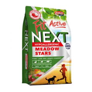 Panzi FitActive Next Meadow Stars Adult (nyúl,bárány,marha,rizs,alma) száraztáp - Ételallergiás, felnőtt kutyák részére (Hipoallergén - 3kg)