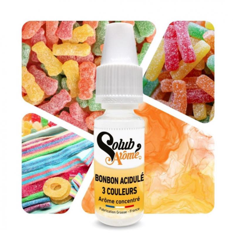 ( 179.-)   Solub - Bonbons Acidulé aux 3 Couleurs  10ml