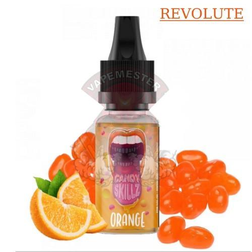 ( 461.-)  Revolute Vape or DIY -Candy Skillz Orange  10ml