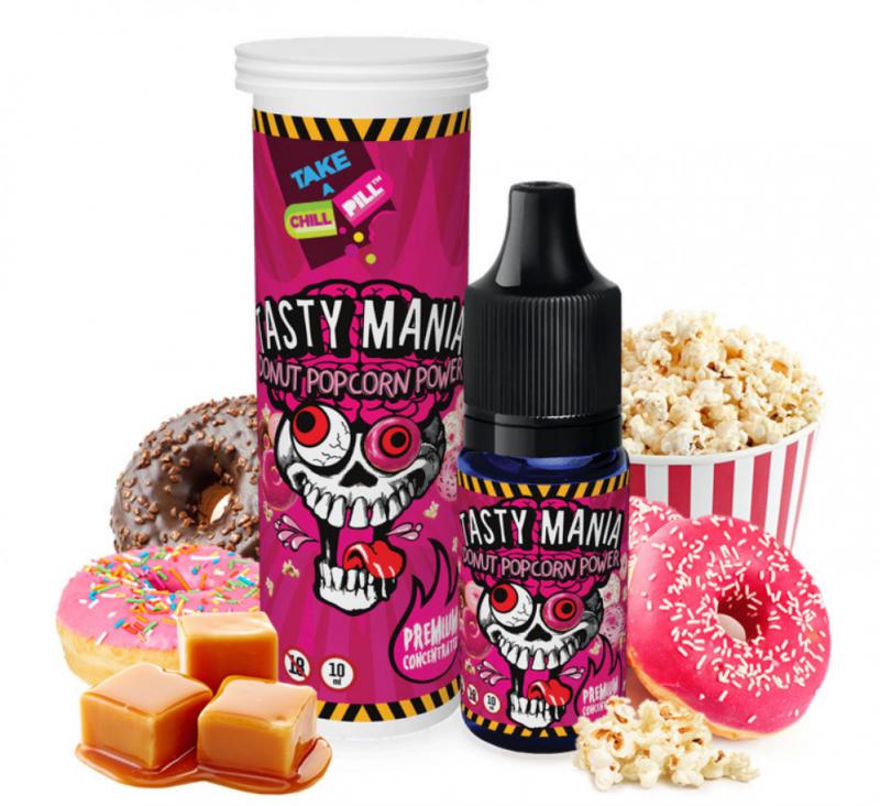 ( 493.-)        Chill Pill Tasty Mania Donut Popcorn Power.-(10ml)