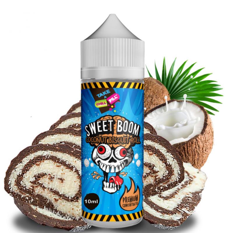 ( 512.-)  Chill Pill Sweet Boom-Coconut Roll  10ml