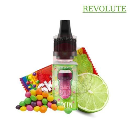 ( 605.-)  Revolute Vape or DIY -Candy Skillz Green  10ml