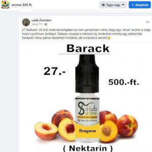 ( 027.-)  UTOLSÓ DARABOK --- Brugnon- Barack Nektarin (10ml)