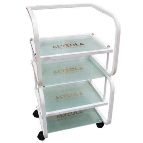 4 üvegpolcos eszközkocsi