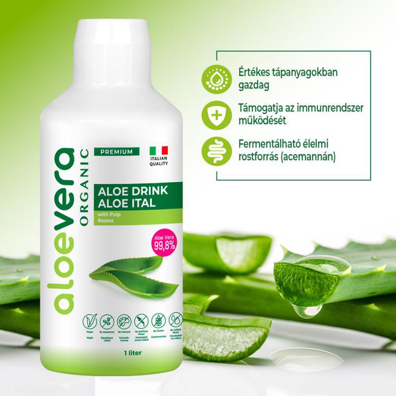 Aloe Vera Organic Prémium Ital rostos 1000ml