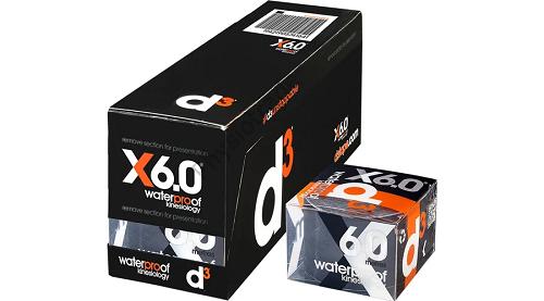 d3 X6.0 – Vízálló kineziológiai tapasz FEKETE 5cmx6m