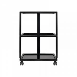 Eszköztartó üvegpolcokkal FEKETE