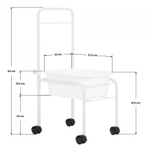 Pedikűrös lábáztató gurulós FEHÉR