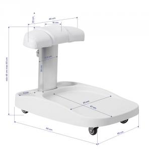 Pedikűrös lábtartó és lábáztató állvány FEHÉR