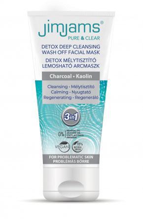 JimJams Pure & Clear Detox Mélytisztító lemosható arcmaszk 75ml