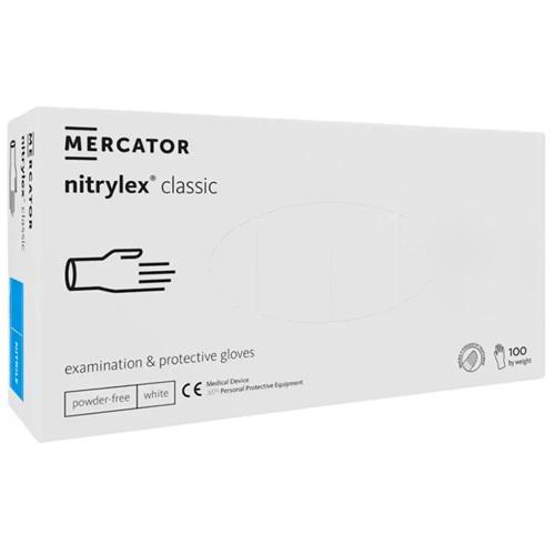 Mercator Nitrylex Classic nitril kesztyű FEHÉR, 100db Többfajta méretben