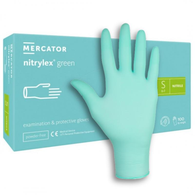 Mercator Nitrylex nitril kesztyű ZÖLD, 100db Többfajta méretben