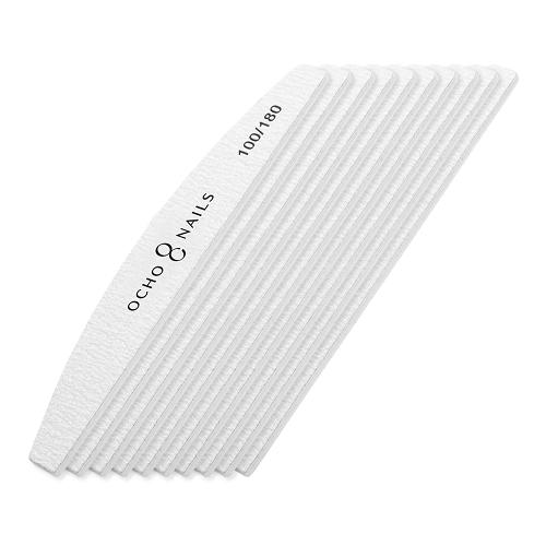 Ocho Nails félhold körömreszelő 100/180 - 10 db/csomag