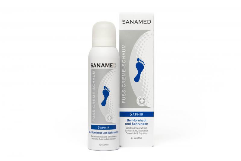 SANAMED SAPHIR bőrkeményedés csökkentő habkrém repedezett bőrre 150 ml