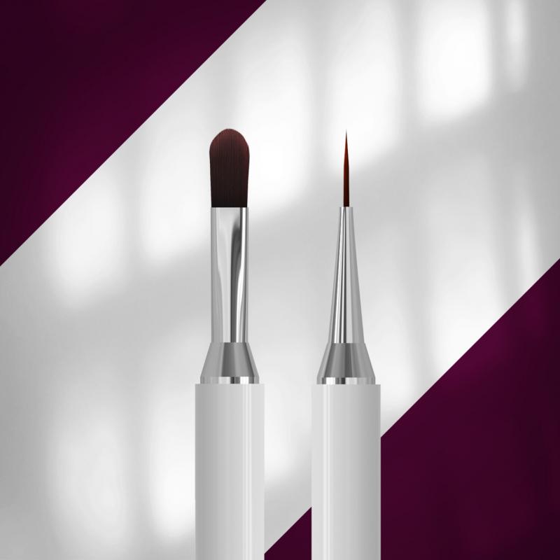 STALEKS EXCLUSIVE Kétvégű gél ecset 11 mm/díszítő 12 mm (NBX-06/11)