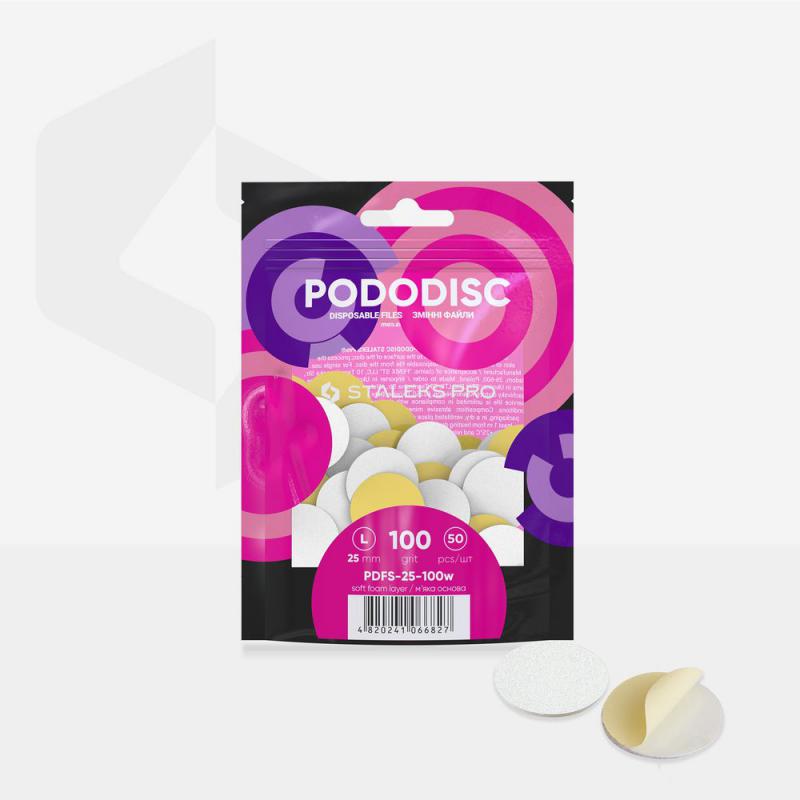 Staleks Pododisc LÁGYÍTOTT csiszolókorong 25MM #100-as erősség 50db/csomag