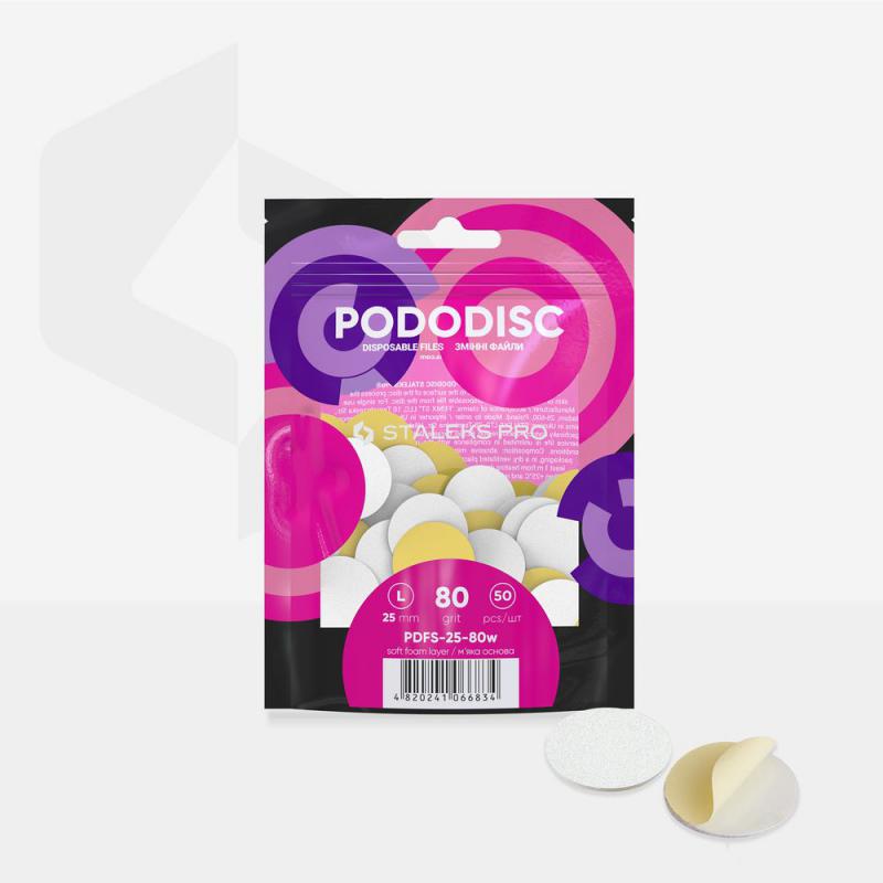 Staleks Pododisc LÁGYÍTOTT csiszolókorong 25MM #80-as erősség 50db/csomag