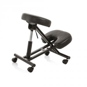 Ergonomikus gurulós térdeplőszék, gázrugóval fekete