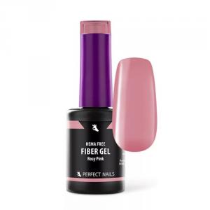 Fiber Vitamin Base Gel - Hema Free Erősített Gél Lakk Alap - Rosy Pink - 8ml