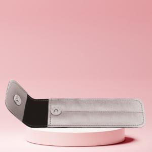 Long Lashes 2 részes szempilla csipesztartó tok, üresen - ezüst