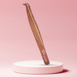 Long Lashes Pro Nano Volume csipesz - Duck típusú, Bronz