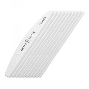 Ocho Nails félhold körömreszelő 100/180 - 10 db/csomag