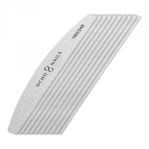 Ocho Nails félhold körömreszelő slim 180/240 - 10 db/csomag