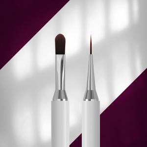 STALEKS EXCLUSIVE Kétvégű gél ecset 11 mm/díszítő 12 mm (NBX-06/11)