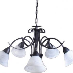 Szarvasi csillár Róma 5 ágú fekete