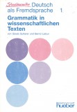 Grammatik in wissenschaftlichen Texten Studieweihe 1