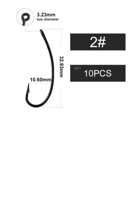 Bull Tackle-Turndown hosszúszárú horog 4 méret