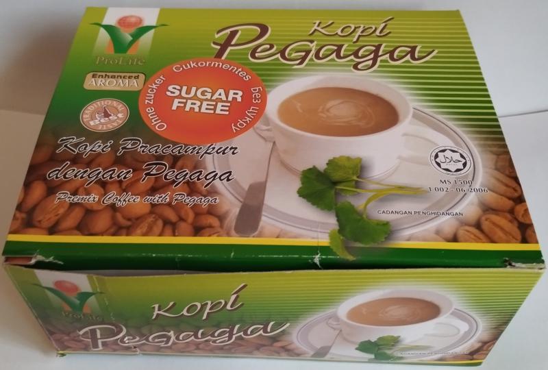 Kopi PeGaga cukormentes kávé  (ginko biloba/páfrányfenyős instant kávé) 12db 22g