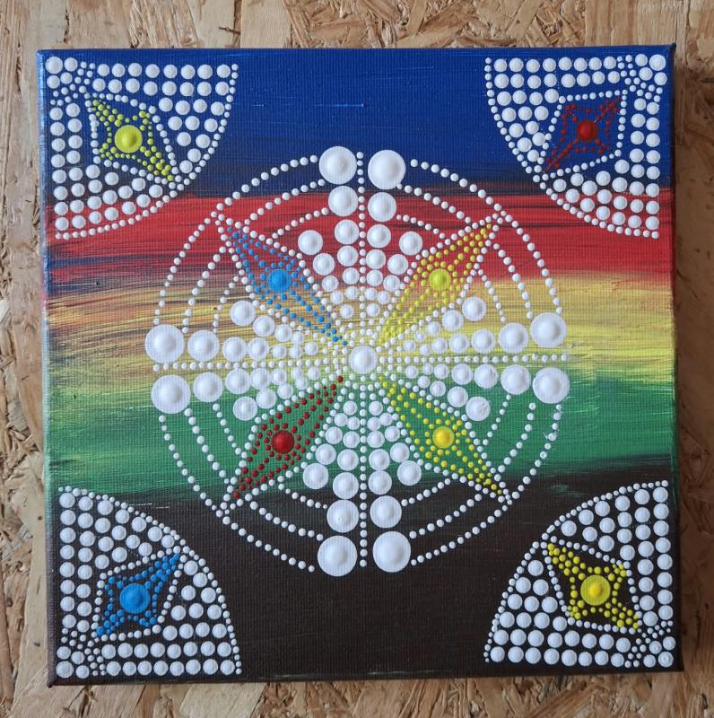 Mandala falikép 20x20 cm
