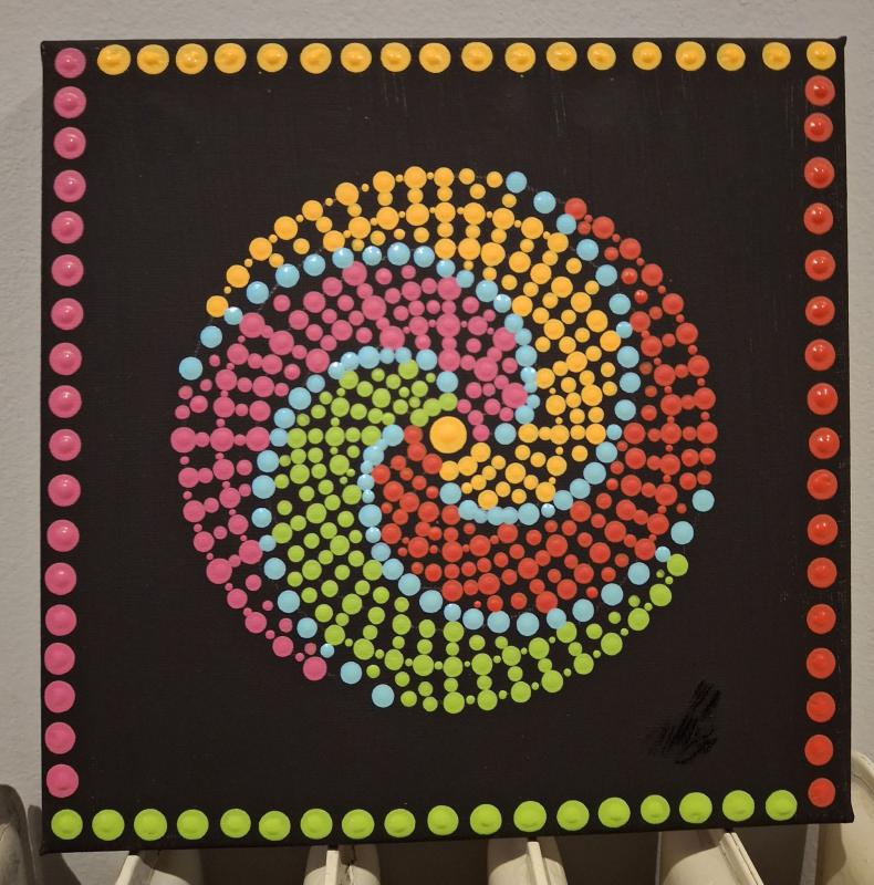 Mandala kép 20x20 cm
