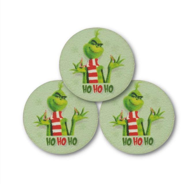 Nyomtatott fa tábla - Grincs "HO HO HO" 3db/cs