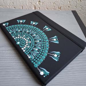 Mandala mintás egyedi jegyzetfüzet - türkiz
